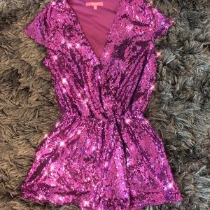 Sequin purple romper